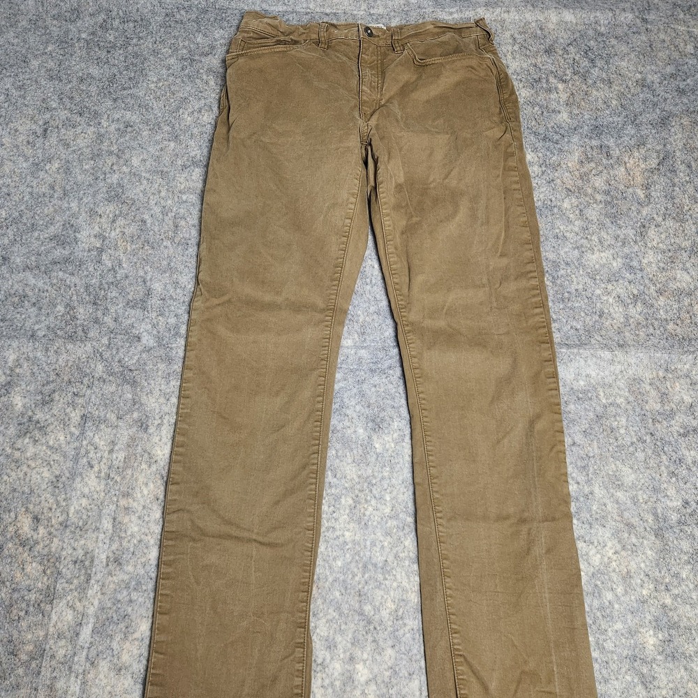 Flint and Tinder Huckberry 365 5 Pocket Pants Men 30x31 Beige Slim Fit Chino
